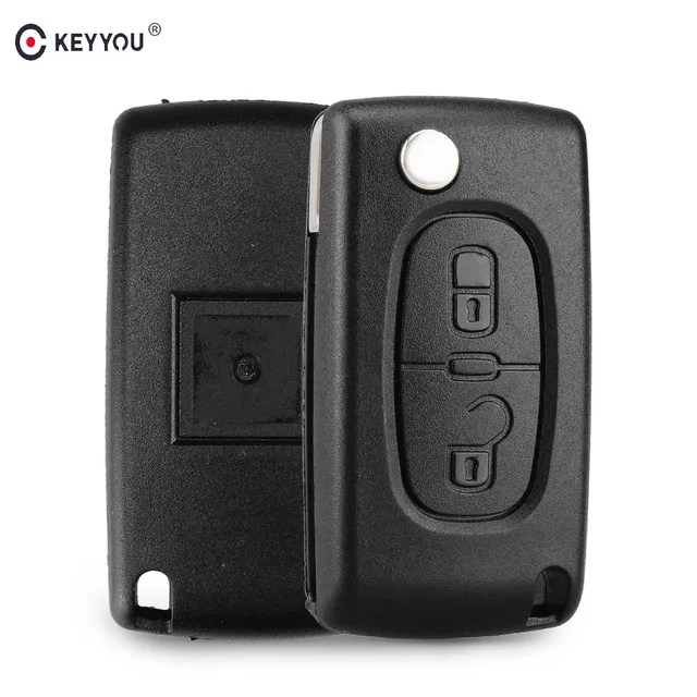 KEYYOU-llave remota plegable para coche, llave abatible para Peugeot 307, 207, 107, 308, 3008, 407, 407, Citroen C2, C3, C4, C5, C6, C8, 607 MHz, Chip ID46 KEYYOU-llave remota plegable para coche, llave abatible para Peugeot 307, 207, 107, 308, 3008, 407, 407, Citroen C2, C3, C4, C5, C6, C8, 607 MHz, Chip ID46