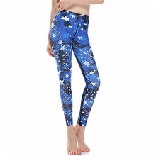 Женские легинсы для фитнеса с цифровым принтом со звездами в небесах, быстросохнущие леггинсы для упражнений, высокая талия, длинные энергетические брюки, брюки, ropa mujer