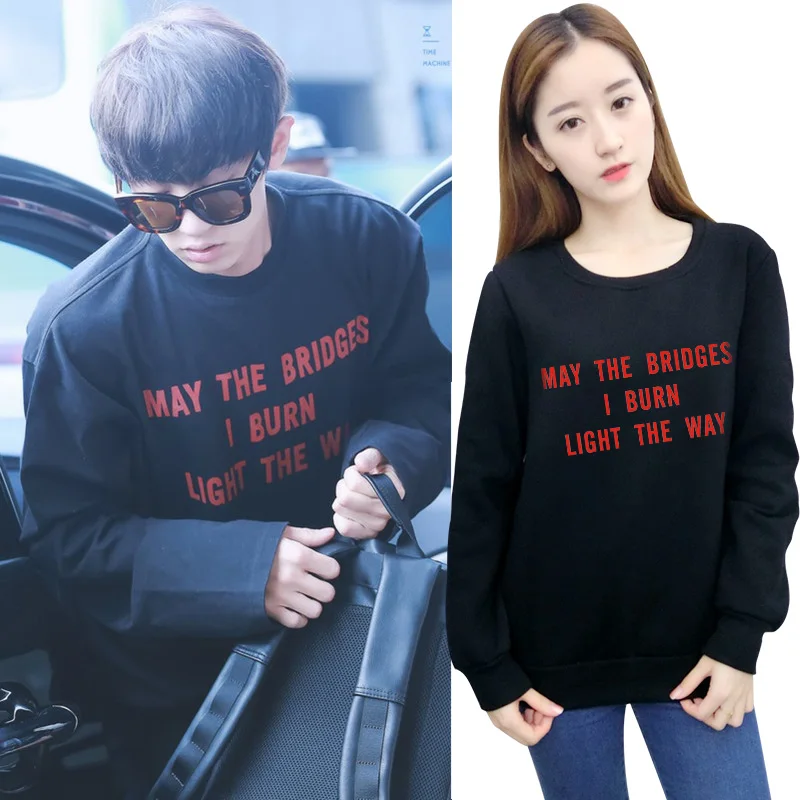 KPOP EXO Chanyeol Same style Hoodie Pullover Suit long 