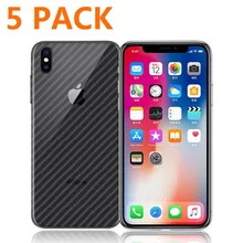 5 шт. наклейки для мобильных телефонов для iphone 8 Plus 7 6 6S 5 5S XS Max XR X пленка из углеродного волокна для задней панели аксессуары EEMIA