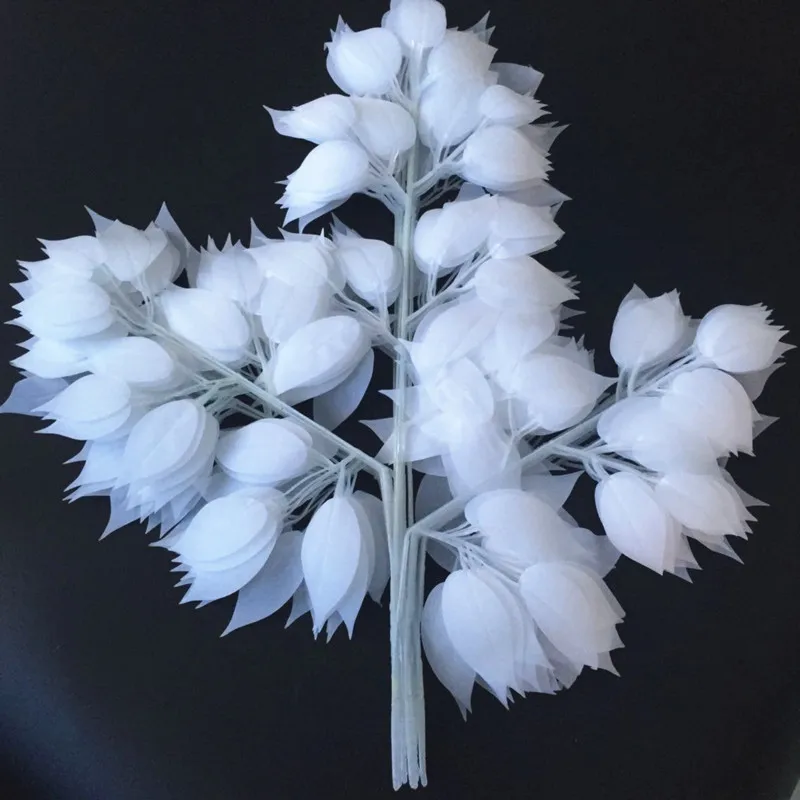 Decor flower white silk artificial leaves home decoration leaves for wedding party arch wedding vintage supplies Decor flower white silk artificial leaves home decoration leaves for wedding party arch wedding vintage supplies