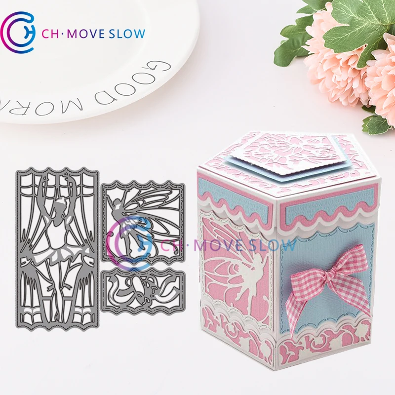 

2019 New Arrival CH Angel fairy 3D Gift Stitched DIY Scrapbooking Stamps Craft Embossing Die Cut Making Stencil Template
