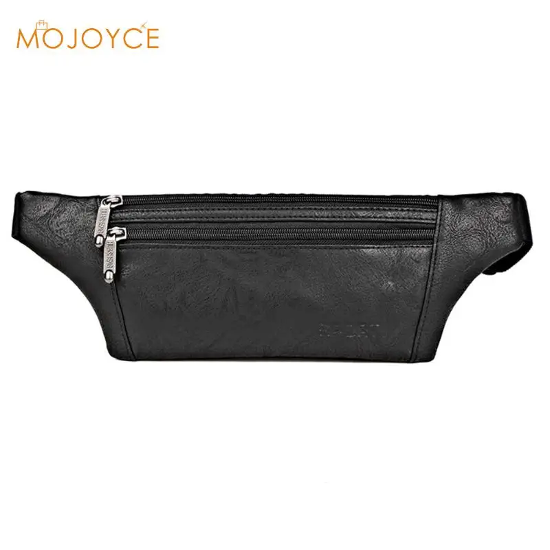 

Stylish Men Pu Leather Chest Bag Classic Fanny Waist Pack Pouch 2018 Travel Hip Zipper Pocket Adjustable Strap Shoulder Bags New