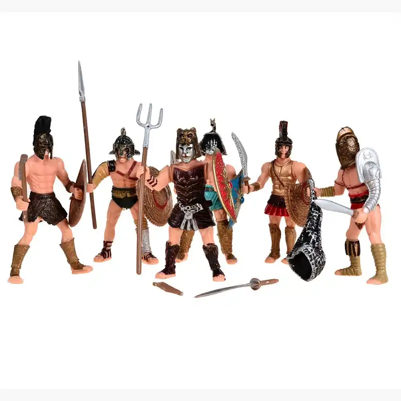 6pcs Set Roman Gladiator Pvc Action Figure Toys Medieval Rome Empire Arena Soldier Display Model Toy Children Birthday Jouet Aliexpress