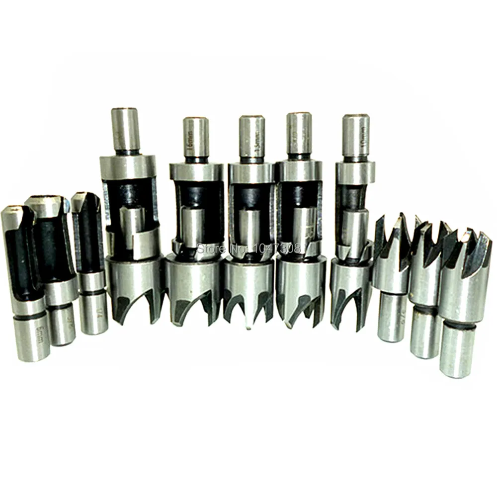 

16pcs Sae Metric Wood Plug Cutter Cutting Drill Bits Dowel Maker Plug Hole Cutter Size 6mm 10mm 13mm 16mm 5/8" 1/2" 3/8" 1/4"