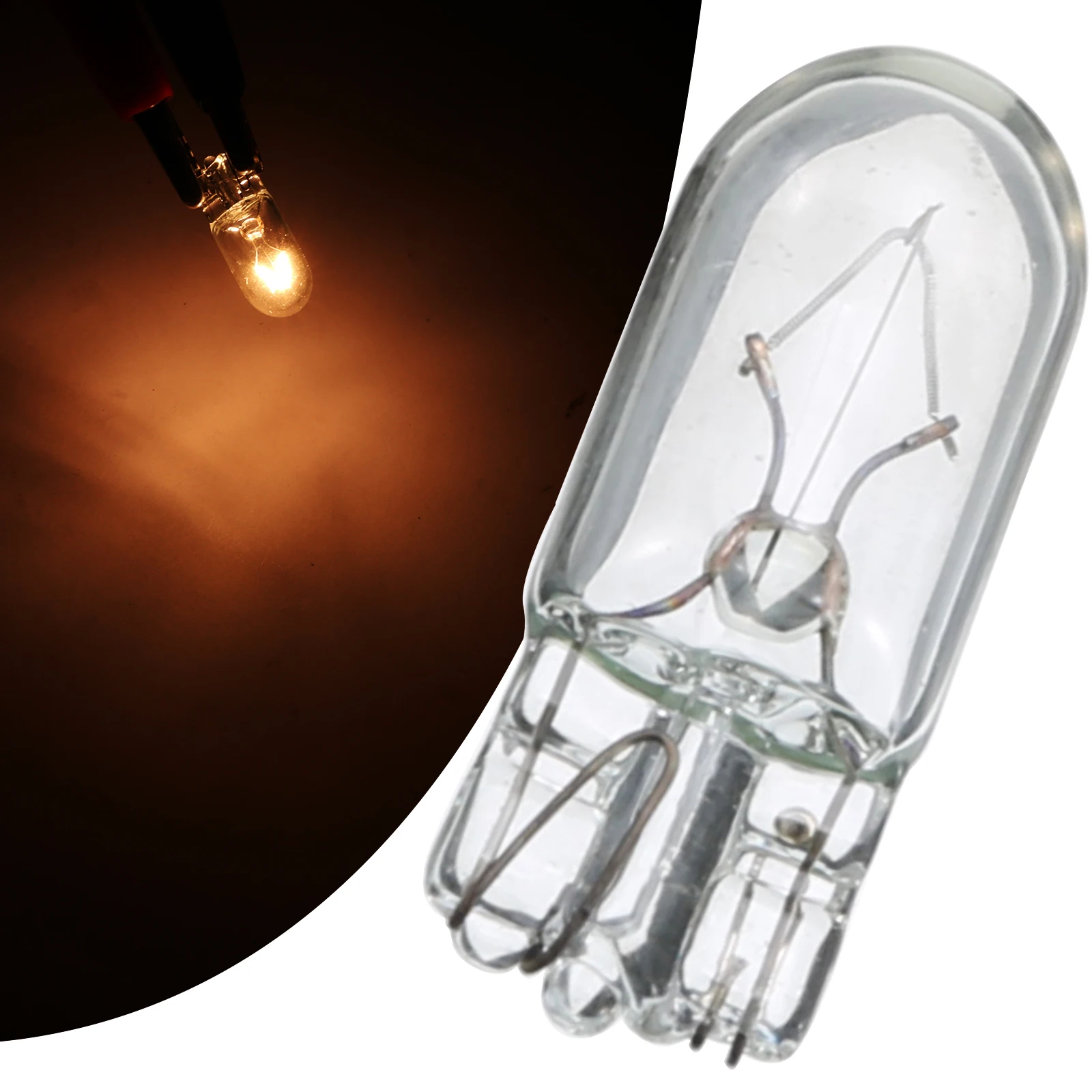 10pc/lot High Brightness T10 194 168 W5W 5W Car Halogen Signal Interior Light Lamp Bulb Warm White Auto Car Clearance Lamp