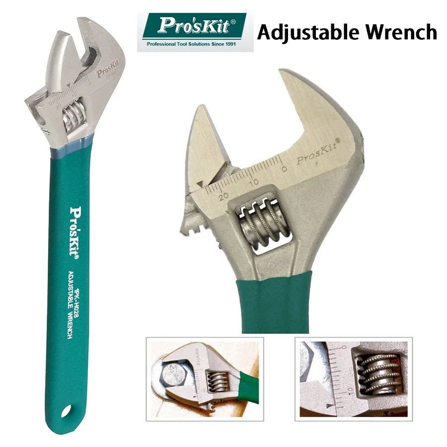 

Pro'skit Adjustable Wrench Universal Spanner Anti-slip Precision Insulated titanium alloy Adjustable Wrench