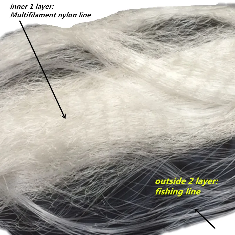 Твердые H1.4m* L48M 3 слоя 3 см-6 см Сетка жаберная сеть рыболовная сеть многофиламентная нейлоновая рыболовная сеть рыболовные принадлежности рыболовная сеть