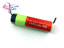 2PCS 100% New Original NCR18650B 3.7 v 3400 mah 18650 Lithium Rechargeable Battery Welding Nickel Sheet batteries
