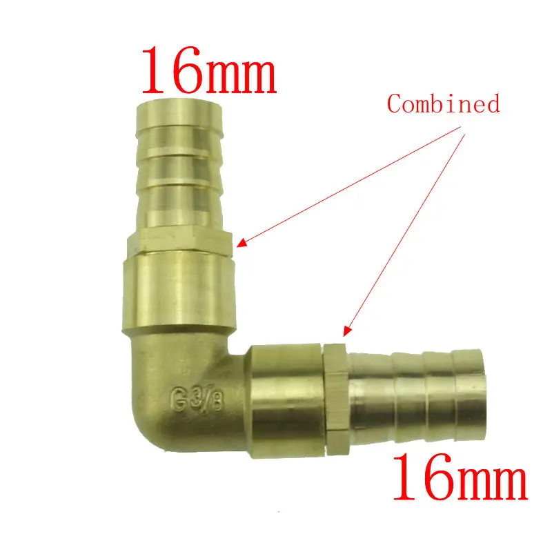 Шланга колено Латунь Колючая труба штуцер СОЕДИНИТЕЛЬ 4 12 14 16 19 25 мм шланг ID