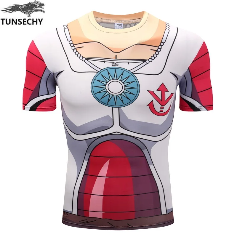 

TUNSECHY Dragon ball wukong round collar short sleeve clothes turtle fairy word men and women lovers compression tight T-shirts