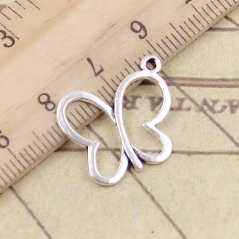 

10pcs Charms hollow butterfly 20x19mm Tibetan Silver Plated Pendants Antique Jewelry Making DIY Handmade Craft