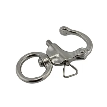 

Stainless Boat Round Ring Swivel Snap Shackle Marine Quick Release Shackles with Round Ring Camera Belt Aecessory 5pcs 76mm