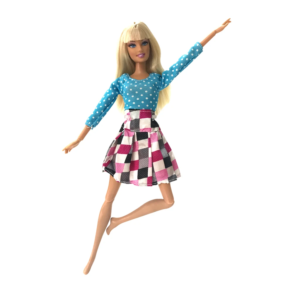 NK новейшее платье для куклы, модная юбка, вечерние платья для куклы Барби, лучший подарок для девочки 057A