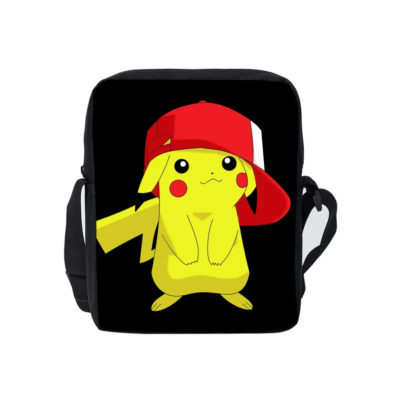 

2019 Hot Sale Pokemon Detective Pikachu Messenger Bags Colorful Crossbody Bags 3D Printing Shoulder Bag Casual School Bags Gifts