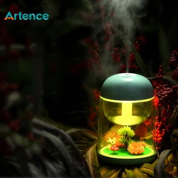 

Air Humidifier Micro Landscape for Baby Home Office Essential Oil Aroma Diffuser with Changing Led Light Creative Gift