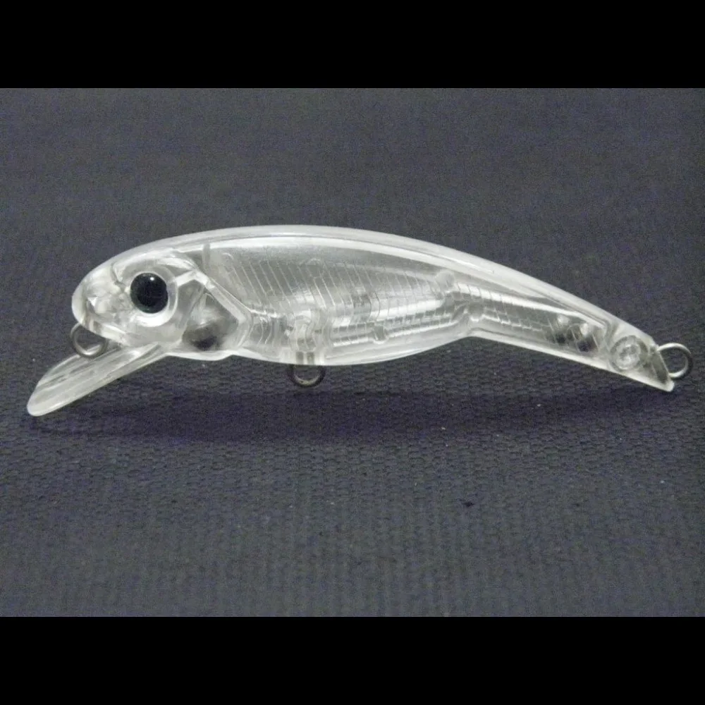wLure 10 Blank Minnow Unpainted Clear Plastic Lure 7g Large Wobble 0.5