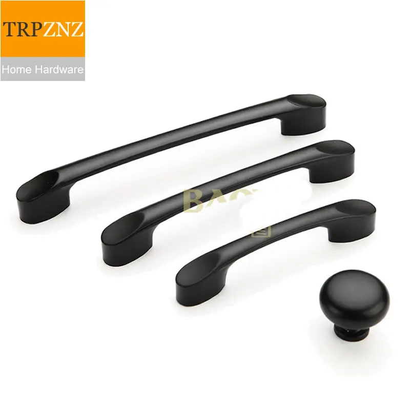 Classic design black matt surface wardrobe drawer/furniture handle knob Zinc alloy easy to intall furniture hardware | Обустройство