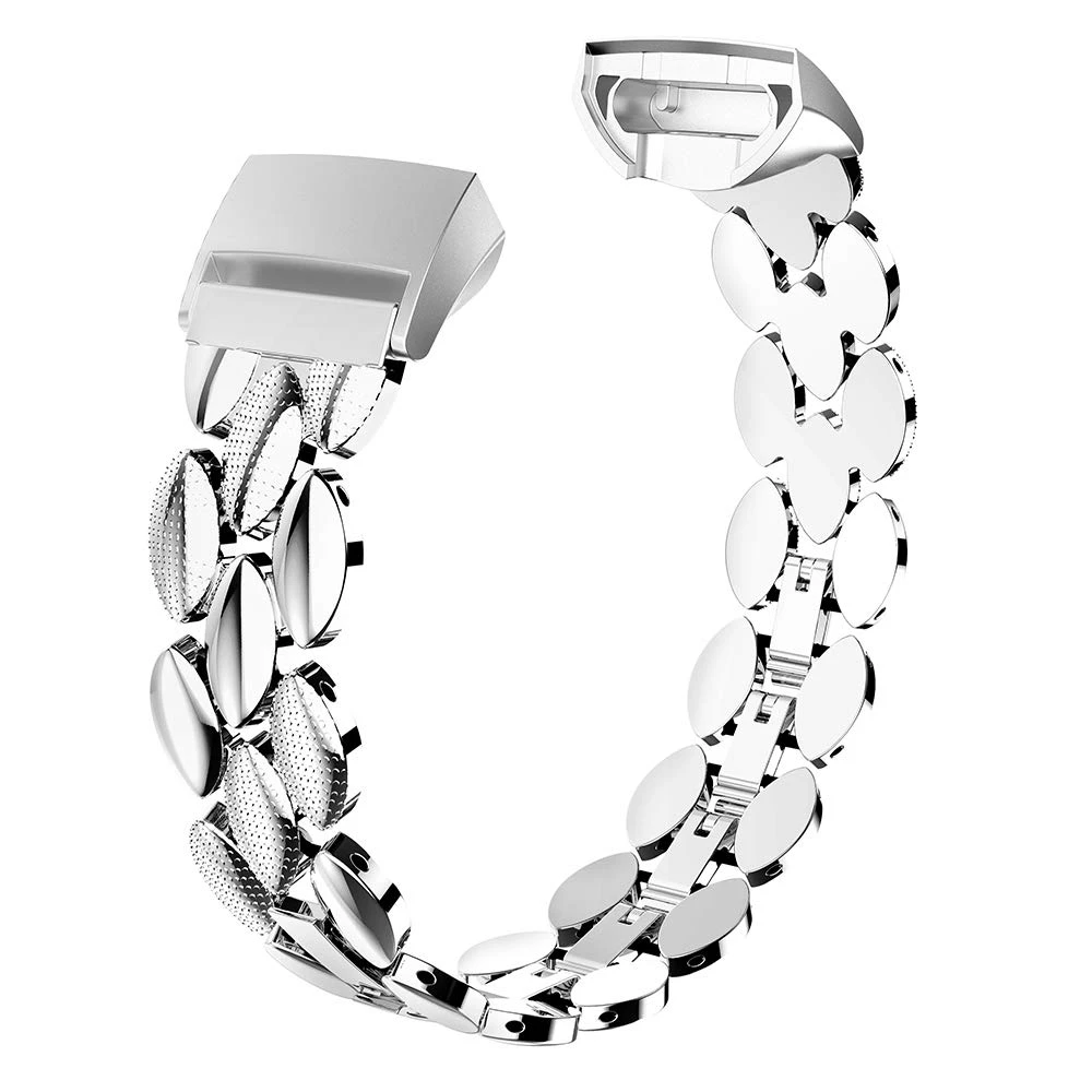 Роскошный ремешок для часов для женщин, металлический сменный ремешок, браслет, совместимый с Fitbit Charge, 3 полосы