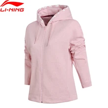 Li-Ning, женская трикотажная толстовка с капюшоном, свитер, вязаный, для фитнеса, спорта, спасательный жилет, на молнии, комфортный, пондирома, подкладка, спортивные свитера AWDN054 WWW958