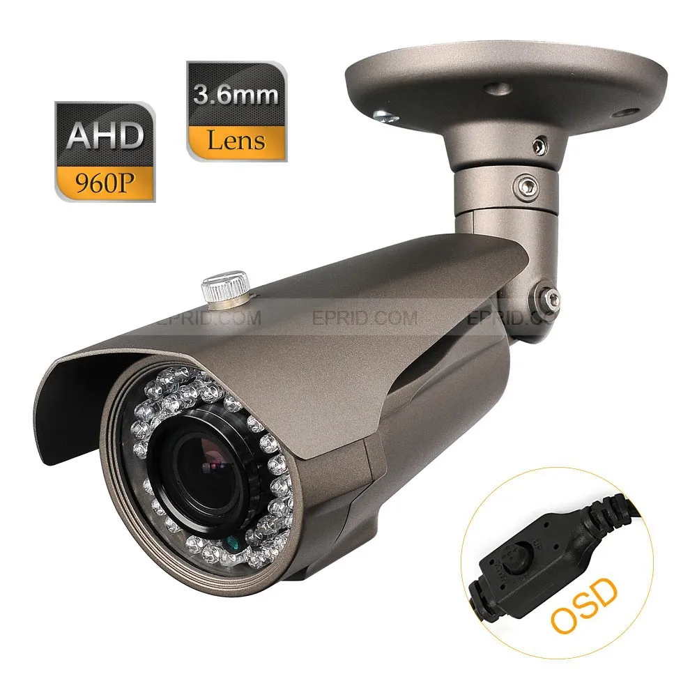 CCTV AHD 1.3mp 960 P ИК-объектив 3.6 мм безопасности Водонепроницаемый Камера OSD