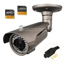 CCTV AHD 1.3MP 960P IR-Cut Lens 3.6mm Security Waterproof Camera OSD