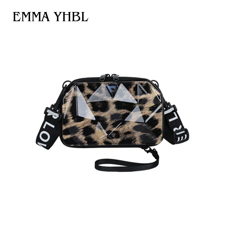 

EMMA YHBL Water cube cross-body shoulder bag fashion trend PU zipper small box bag