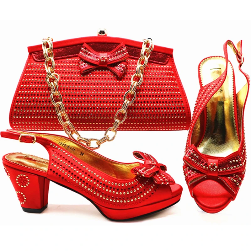 Wedding Shoes and Bag Sets Italian Designer Shoes and Bags Matching Set Women Italian African