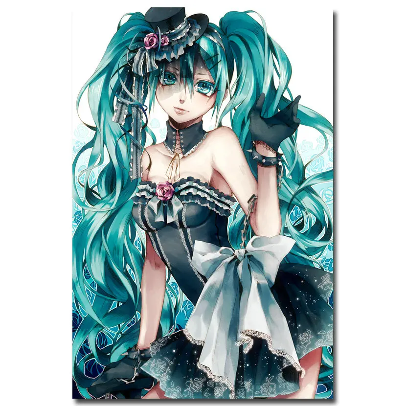 Хацунэ Мику VOCALOID Книги по искусству шелк Ткань плакат печать 12x18 24x36 дюймов Sexy Anime Girl настенные панно для Декор в гостиную 074 - Цвет: Picture 6