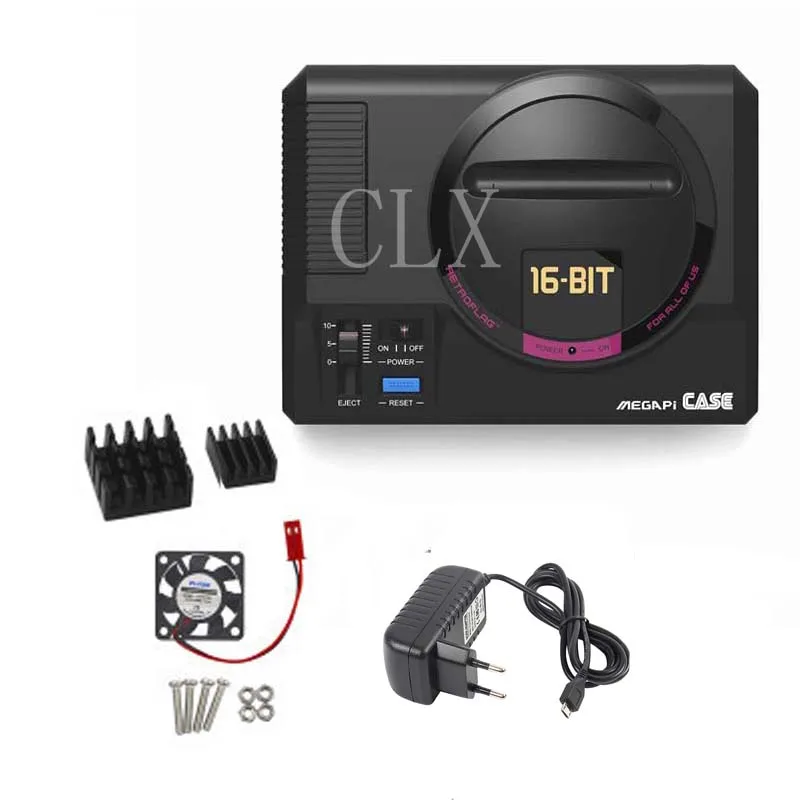 Чехол Retroflag MEGAPi + 5V 3A power вентилятор теплоотвод питание HDMI для Raspberry Pi 3 B Plus (3B +) / 3B