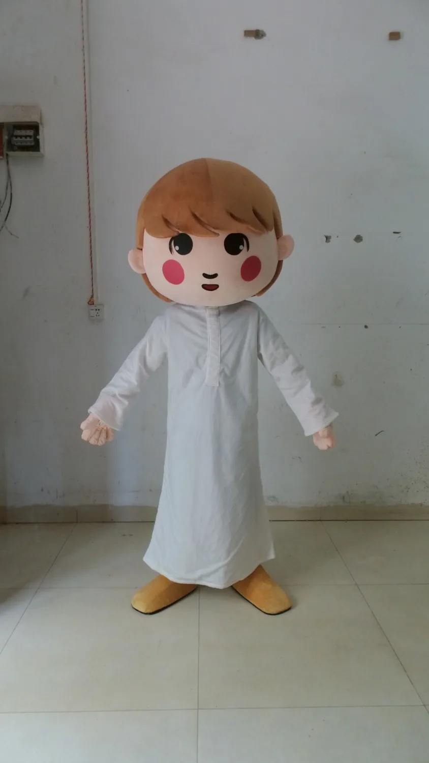 2019 High quality white clothes arabic boy mascot costume for Halloween party costumes | Тематическая одежда и униформа