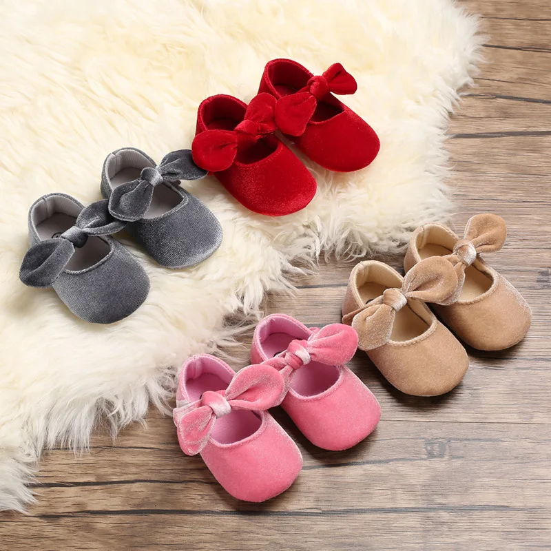 

Baby shoes new fashion casual bows Velcro toddler shoes soft bottom non-slip shoes first walker baby girl shoes