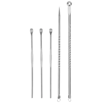 

5pcs Acne Blackhead Removal comedone acne pimple belmish extractor vacuum blackhead remover acne/blackhead extractor tool