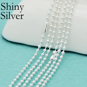 

50 pcs - 24 30 Inch Silver Plated Ball Chain Necklace, Silver Plated Ball Chain, Silver Plated Bead Necklace, Copper Ball Chain