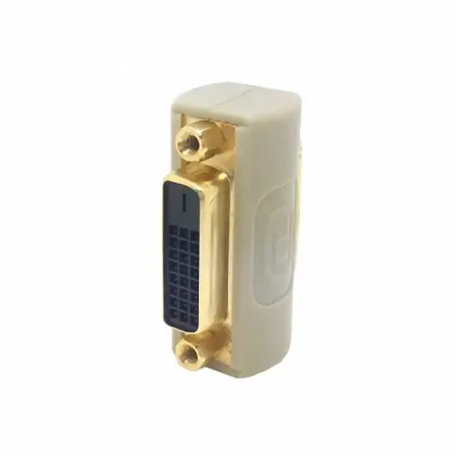 DVI 24 1 Female to DVI 24 1 Female VIDEO straight extender coupler Adapter Beige color