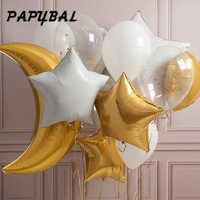 PAPYBAL Moon/Star/Rainbow/Unicorn/Love alloons алюминиевая фольга Air Globos Свадебные украшения для детского дня рождения вечерние принадлежности