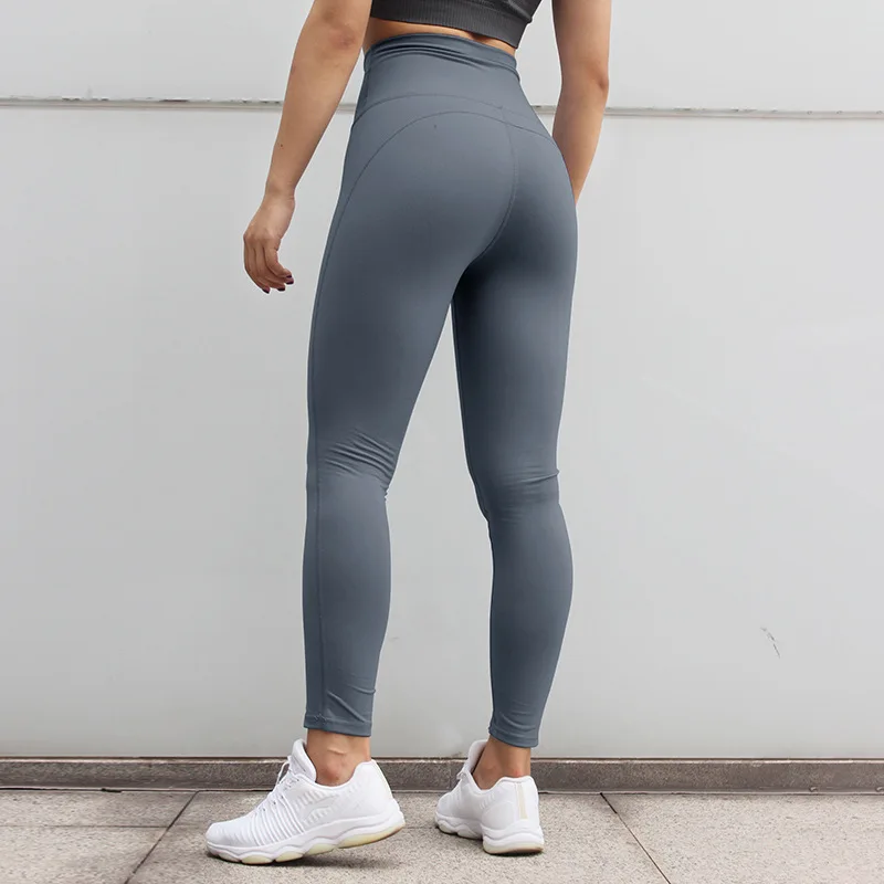 Женские эластичные бесшовные брюки для йоги с высокой талией, контроль животика, спортивные тренировочные колготки, быстросохнущие леггинсы для фитнеса