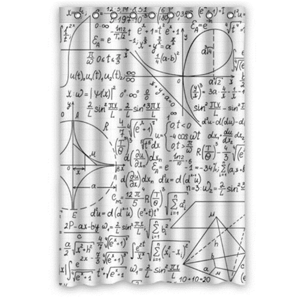 

Shower Curtain Love Math Cool Mathematical Formula Design Shower Curtain