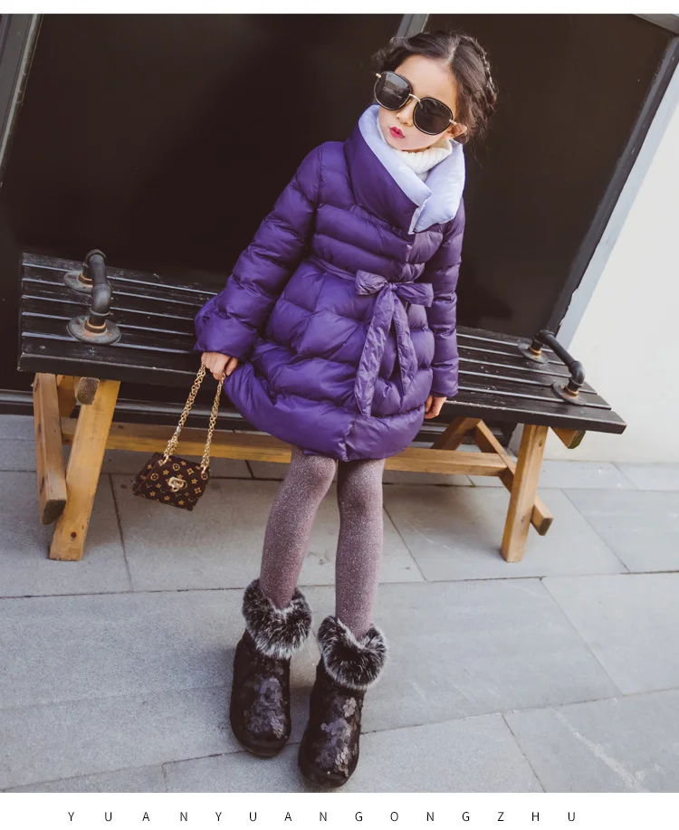 Г. Зимнее пальто для девочек детская одежда для детей утепленная хлопковая куртка, парка, куртки для девочек, одежда 2 цвета, возраст От 3 до 14 лет