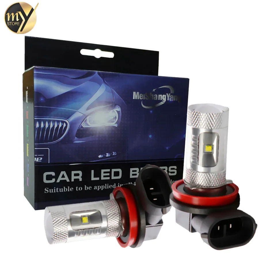 1 пара Автомобильные светодиодные лампы h8 h11 30 Вт 6000 К 12 В|Передние LED-фары для авто|