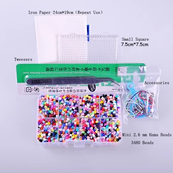 

Starting Set 2.6mm Mini Hama Beads Set Mixed Basic Color Fuse/Perler Beads Pegboards Accessories Jigsaw Toys