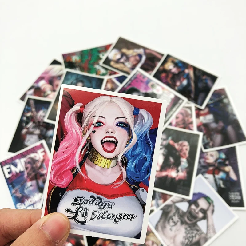 25pcs movie Suicide Squad Harley Quinn poster sticker Toy Sticker For Luggage Skateboard Laptop Sticker Stationery Stickers