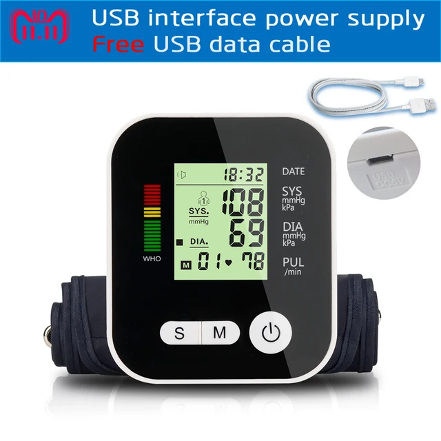 Best Offers Hot Home Health Care Digital Lcd Upper Arm Blood Pressure Monitor Heart Beat Meter Machine Tonometer for Measuring Automatic