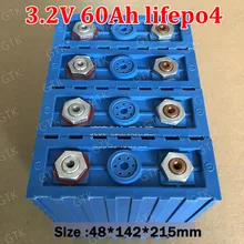 4 шт 3,2 v 60ah lifepo4 ячеек 3,2 v 50ah bateria для diy 12v 36v 48v 350w 2500w солнечный электрический пылесос для мотоцикла RV