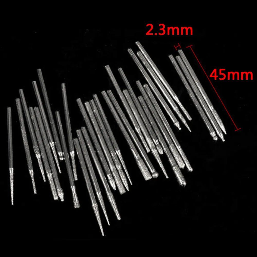 Роторный инструмент 30 шт. 2,35/3,0 мм хвостовик набор алмазных боров для дремель электрический шлифовальный станок Мощность инструмент Аксессуары абразивные инструменты