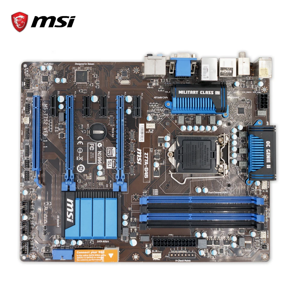 

MSI Z77A-G45 Desktop Motherboard Z77 Socket LGA 1155 i3 i5 i7 DDR3 USB3.0 ATX On Sale
