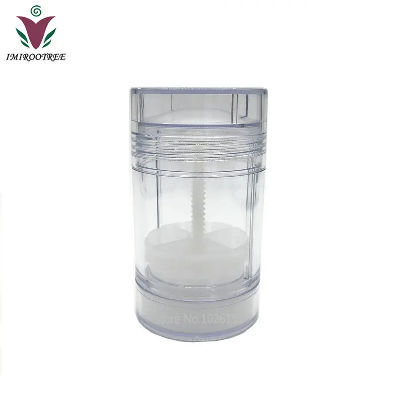 New! 50g 50ml Round Transparent Clear and White Empty Deodorant Stick Container Tube image_0