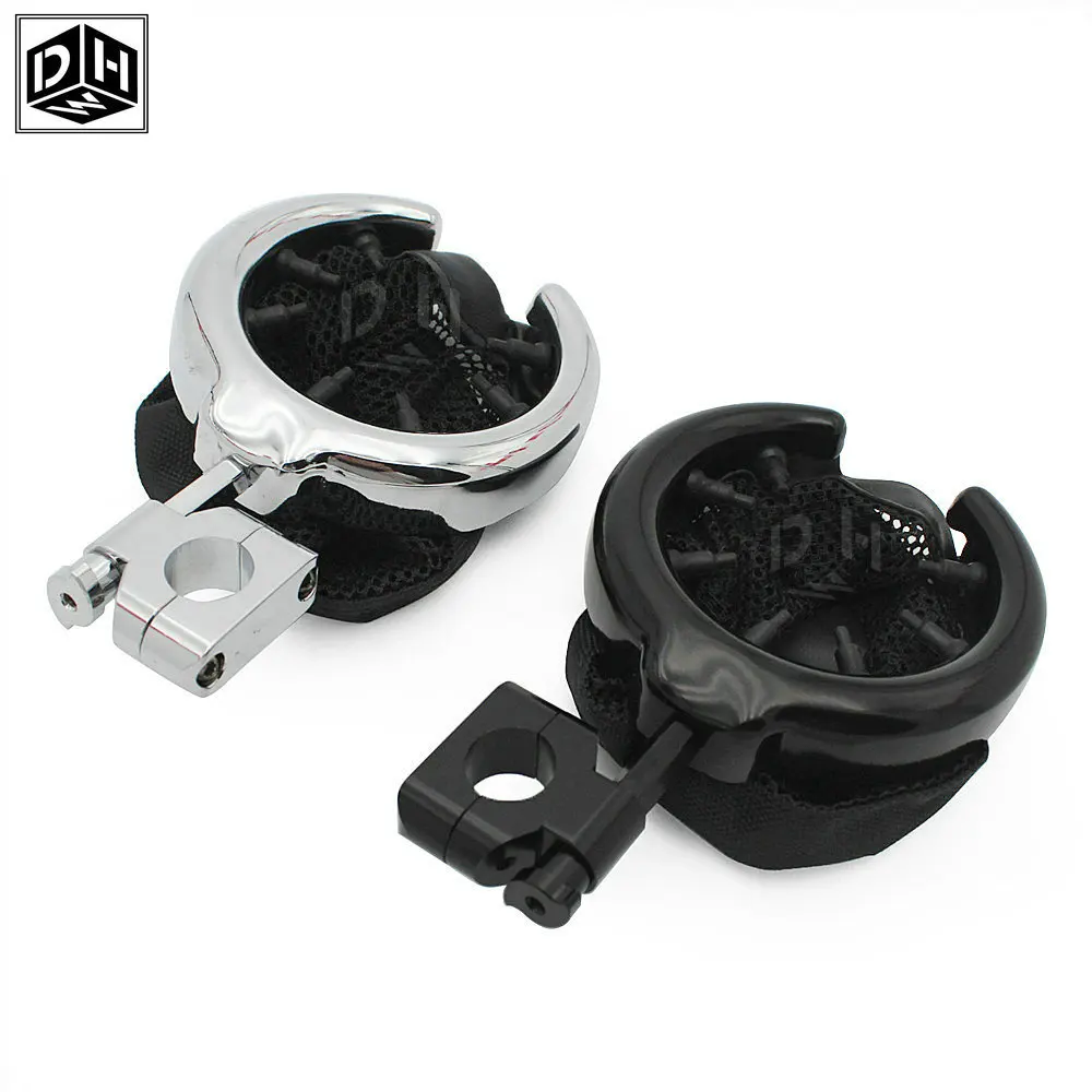 Motorcycle Handlebar Cup Holder with bracket Chrome Metal Drink for