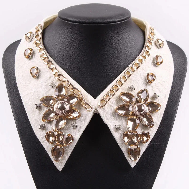 2019 Fashion Collar Necklace With Crystal Flower Elegant Collar For