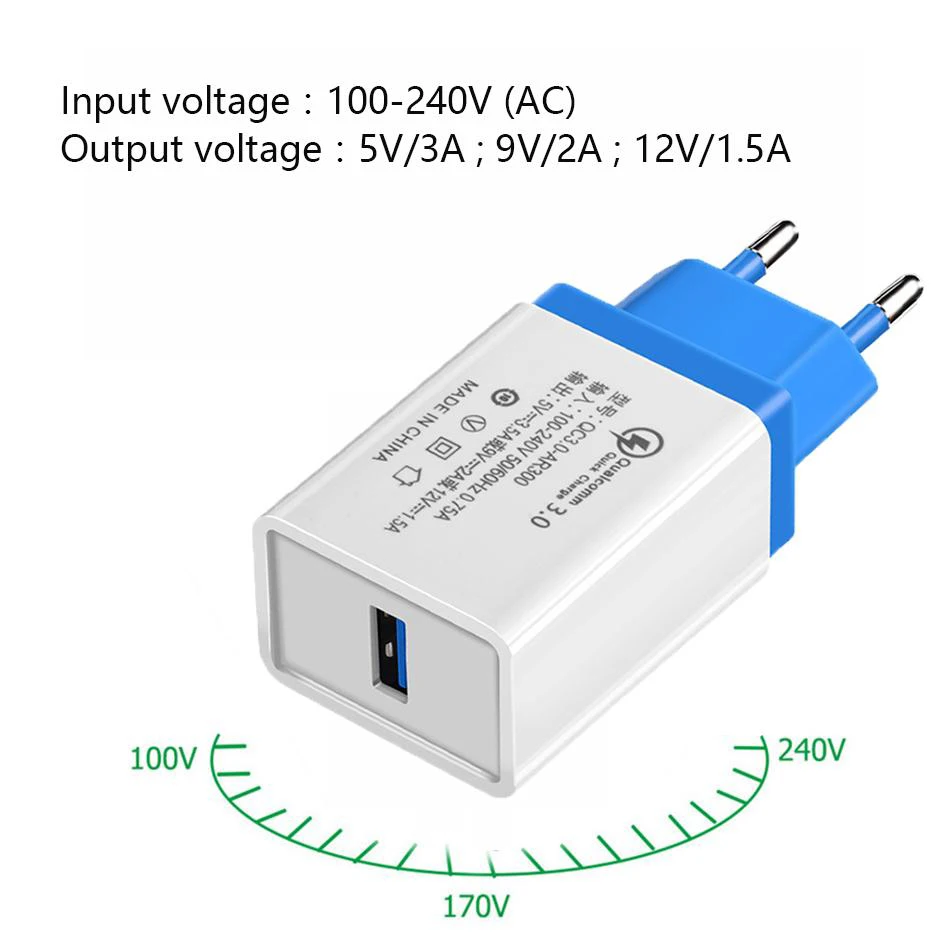 5V 3.5A QC 3,0 универсальное быстрое зарядное устройство для телефона iphone XS HuaWei дорожное зарядное устройство настенный адаптер для планшетов Xiaomi samsung